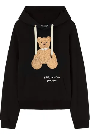 Palm Angels Sweathshirts & Hoodies, Herre, Sort, S, Bomuld, Bear Mind Hoody