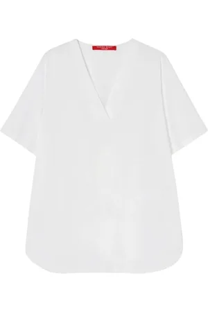 Persona by Marina Rinaldi Top, Dame, Hvid, L, Bomuld, Sesamo T-shirt med V-hals