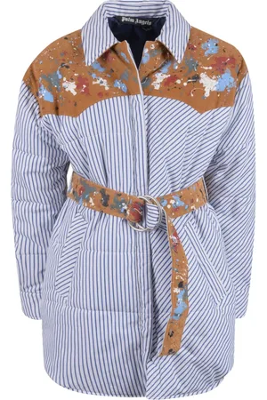 Palm Angels Bluser & Skjorter, Dame, Flerfarvet, XS, Bomuld, 4060 Lyseblå Skjorte