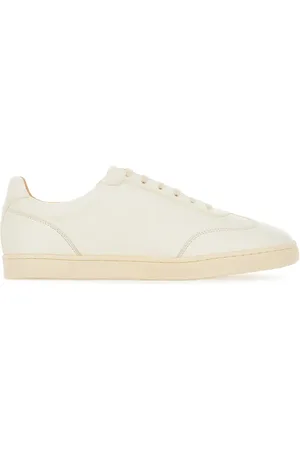 Brunello Cucinelli Sko, Herre, Hvid, 43 EU, Uld, Stilfulde Sneakers til hverdagsbrug