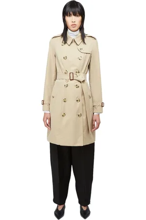 Burberry Frakke, Dame, Brun, 2XS, Bomuld, Modern Cotton Trench Coat
