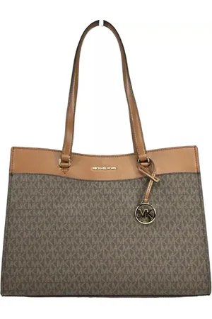 Michael Kors Taske, Dame, Brun, ONE SIZE, Uld, Stilfuld stor lomme tote taske