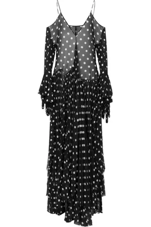Moschino Kjole, Dame, Sort, XS, Uld, Sort Cold-Shoulder Kjole med Ruffled Detaljer