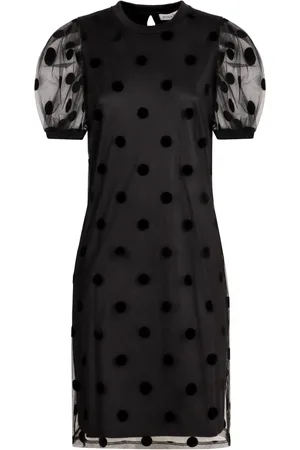 Nina Ricci Kjole, Dame, Sort, S, Polka-dot Mini-kjole
