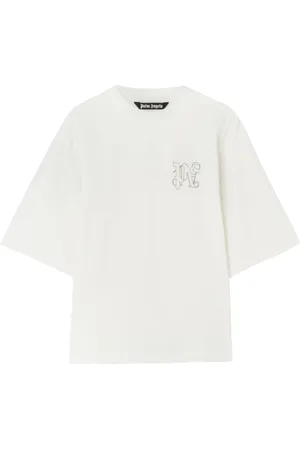 Palm Angels Top, Herre, Hvid, M, Bomuld, PA Monogram T-Shirt