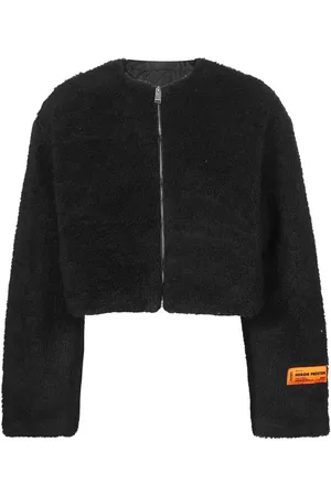 Heron Preston Sweathshirts & Hoodies, Dame, Sort, S, Bomuld, Cropped bomuldsblandingsjakke