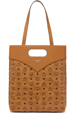 MCM Taske, unisex, Brun, ONE SIZE, Læder, Diamant Tote Taske i Visetos Læder Mix