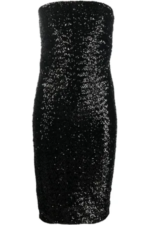 P.A.R.O.S.H. Kjole, Dame, Sort, XS, Uld, Sequins Off-Shoulder Kjole