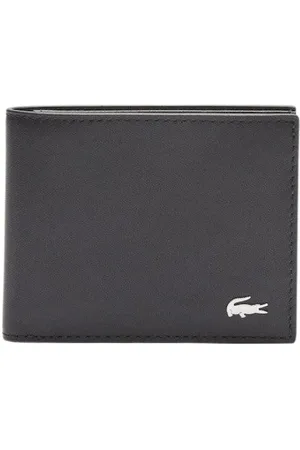 Lacoste Tilbehør, unisex, Sort, ONE SIZE, Læder, Slank Billfold Læderpung