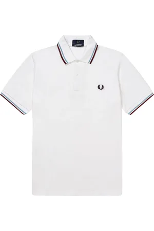 Fred Perry Top, Herre, Hvid, 2XL, Bomuld, Original Twin Tipped Polo