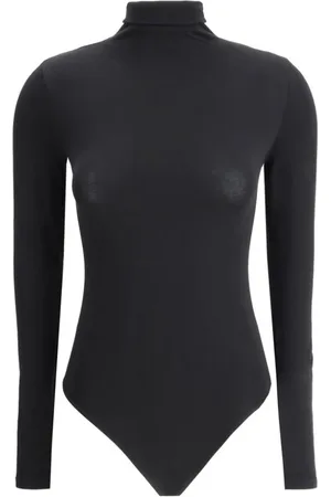 Wolford Top, Dame, Sort, L, Colorado Bodysuit, Langærmet, Høj Hals