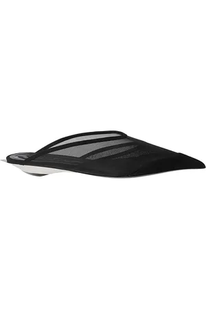 MUGLER Sko, Dame, Sort, 38 EU, Suede, Pointy Mesh Flat Mules