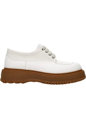 Hogan Sko, Dame, Hvid, 38 1/2 EU, Polyester, Snørestøvler