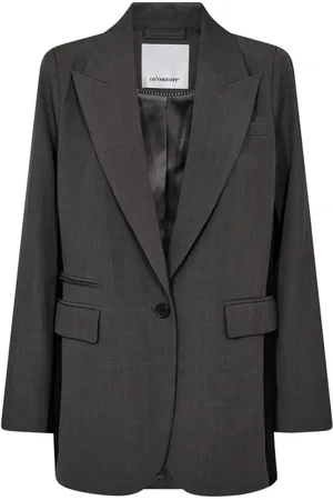 Co`Couture Jakke, Dame, Grå, XL, Oversize Panel Blazer
