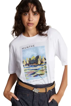 Munthe Top, Dame, Hvid, M, Bomuld, Grafisk Print T-shirt