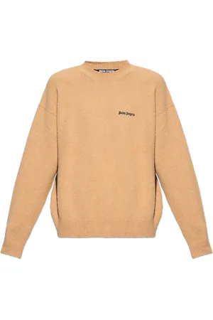 Palm Angels Strik, Herre, Brun, L, Uld, Uld Sweater