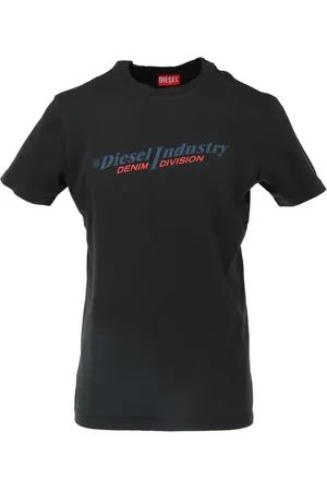 Diesel Top, Herre, Sort, S, Bomuld, Grafisk Print T-shirt Forår/Sommer