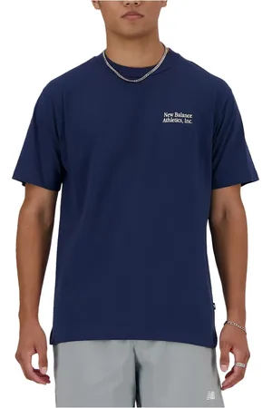 New Balance Top, Herre, Blå, XS, Bomuld, Klassisk Bomulds T-shirt