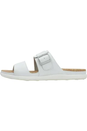 Clarks Sko, Dame, Hvid, 35 1/2 EU, Step June Tide Sliders