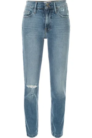Frame Jeans, Dame, Blå, W23, Cropped Jeans