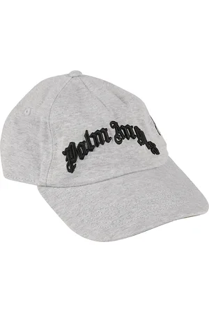 Palm Angels Tilbehør, Herre, Grå, ONE SIZE, Bomuld, Curved Logo Cap
