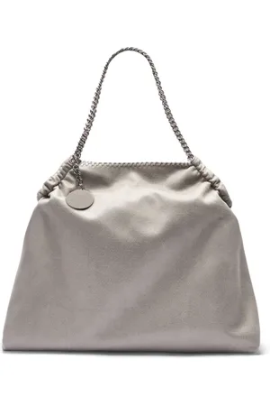 Stella McCartney Taske, Dame, Grå, ONE SIZE, Polyester, Håndtaske med kædeledsdetaljer