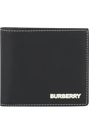 Burberry Tilbehør, Herre, Sort, ONE SIZE, Læder, Klassisk Læderpung med Logo Detalje