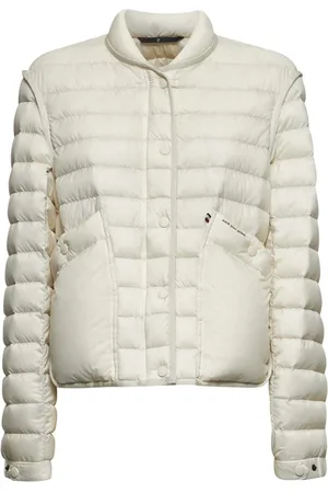 Moncler Jakke, Dame, , S, Uld, Ivory Dunfyldt Bomberjakke