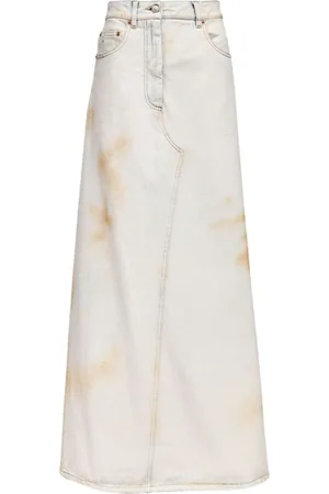 Maison Margiela Nederdel, Dame, Blå, XS, Denim, Lys blå denimnederdel