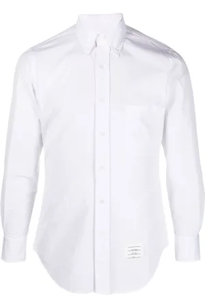 Thom Browne Skjorte, Herre, Hvid, M, Bomuld, Klassisk bomuldsskjorte