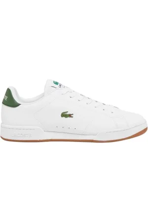 Lacoste Sko, Herre, Hvid, 40 EU, Læder, Hvide sporty lædersneakers