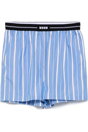 Msgm Shorts, Dame, Blå, S, Uld, Shorts med elastisk linning