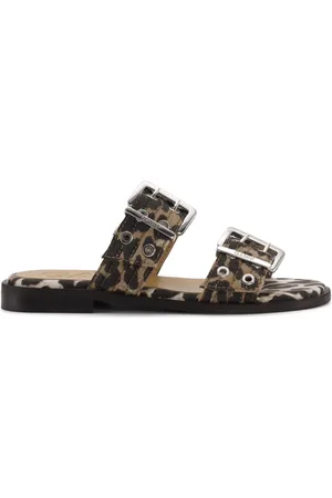 Ganni Sko, Dame, Brun, 37 EU, Leopard Print Brun Flade Sko