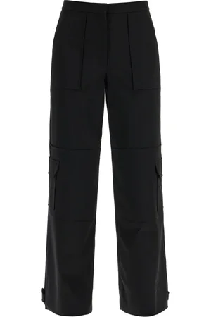 Ganni Bukser, Dame, Sort, M, Justerbare Twill Cargobukser