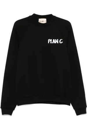 Plan C Sweathshirts & Hoodies, Herre, Sort, L, Bomuld, Art Print Sweatshirt