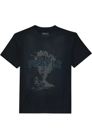 Purple Brand Top, Herre, Sort, S, Bomuld, Sky High Noir T-shirt Kortærmet