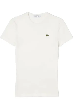 Lacoste Top, Dame, Hvid, M, Bomuld, Casual Bomulds T-shirt