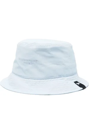 Maison Kitsuné Tilbehør, Herre, Blå, XS/S, Bomuld, Logo-Detail Bucket Hat