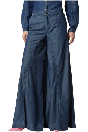 Silvian Heach Jeans, Dame, Blå, W29, Denim, Denim palazzo bukser