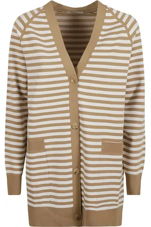 Max Mara Strik, Dame, Gul, L, Polyester, Tenore Cardigan