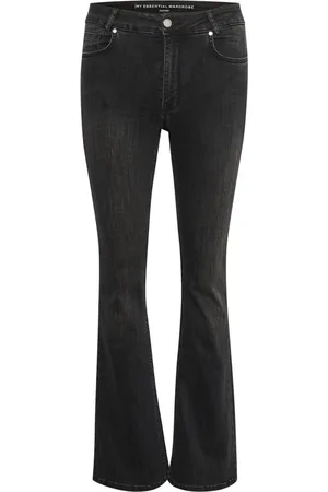 My Essential Wardrobe Jeans, Dame, Sort, W26 L34, Bomuld, High Bootcut Wash Bukser