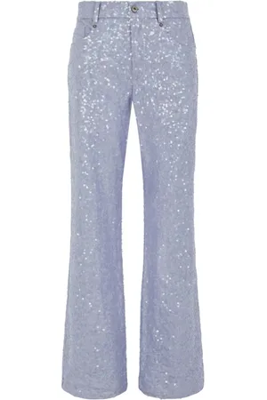 P.A.R.O.S.H. Bukser, Dame, Lilla, XS, Sequined Wide Bukser