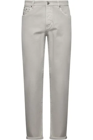 Brunello Cucinelli Jeans, Herre, Grå, 2XL, Denim, Comfort Cotton Denim Jeans