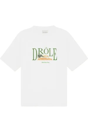 Drôle de Monsieur Top, Herre, Hvid, L, Bomuld, Off Tennis Court T-Shirt