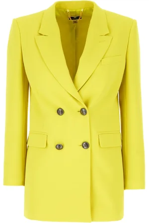 Elisabetta Franchi Jakke, Dame, Gul, S, Uld, Stilfulde Jakker og Veste Kollektion