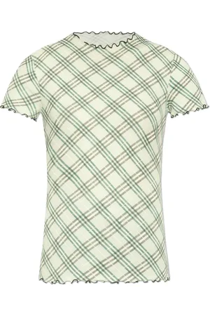 Burberry Top, Dame, Grøn, S, Bomuld, Top med ternet mønster