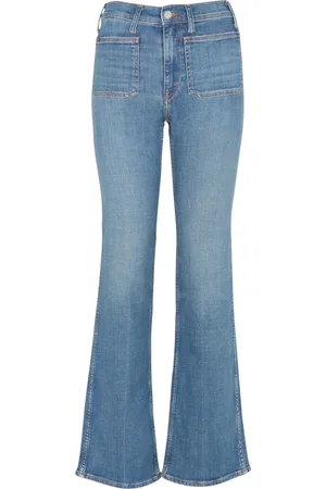 Ralph Lauren Jeans, Dame, Blå, W31, Bomuld, High-waisted Bootcut Jeans