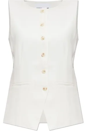 Samsøe Samsøe Jakke, Dame, Hvid, M, Polyester, Vest Saruma