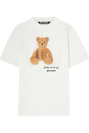 Palm Angels Top, Herre, Hvid, S, Bomuld, Bear in Mind Tee