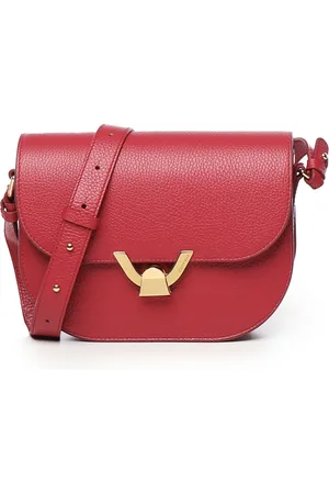 Coccinelle Taske, Dame, Rød, ONE SIZE, Uld, Rød Læder Skuldertaske med Flap